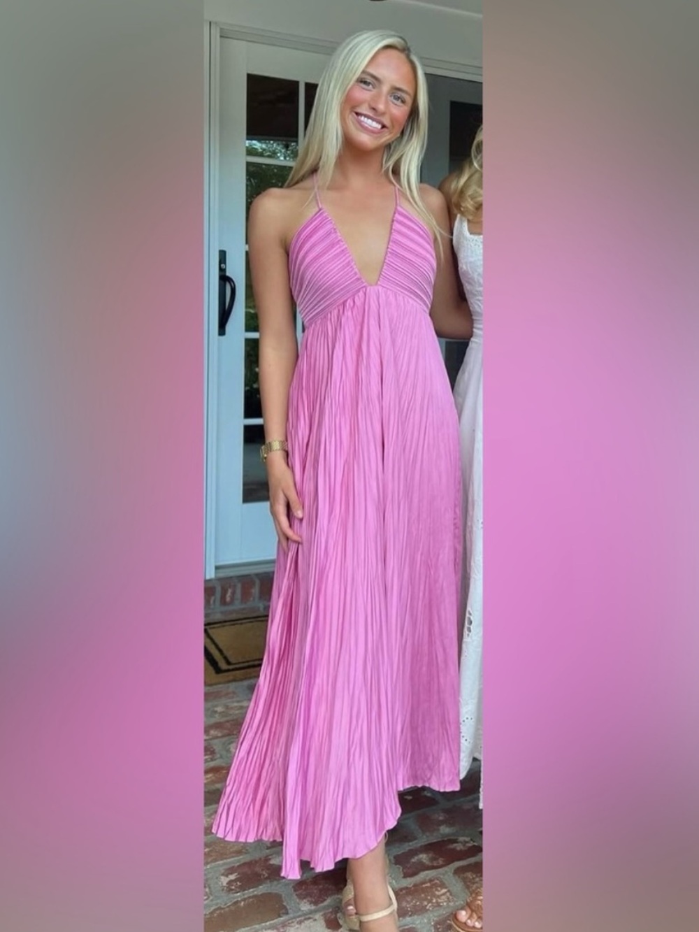 A.L.C. Angelina Pleated Maxi Dress